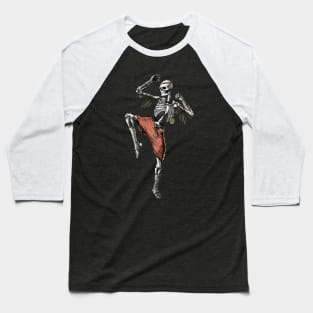 Muay Thai Skeleton Baseball T-Shirt